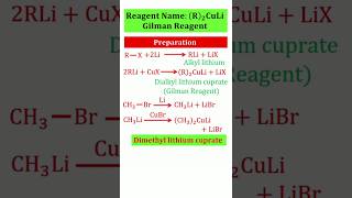 GILMAN Reagent Lithium Dialkyl Cuprate🔥💥 shorts chemistry [upl. by Nayrda]