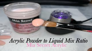 Acrylic Powder To Liquid Ratio Tutorial For Beginners [upl. by Ecirahs]