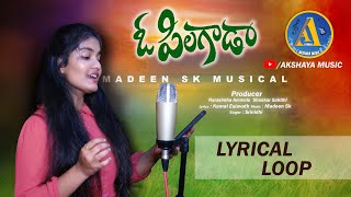 O Pillagada Lyrical Loop  Singer Srinidhi  Madeen Sk  New Folk Songs 2024  Akshaya Music [upl. by Ahtanamas]