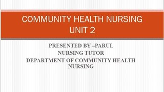 Introduction of community Health Nursing part 1 [upl. by Arinaid]