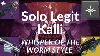 Solo Legit Kalli on Prismatic Hunter Whisper of the Worm Style  Episode Revenant [upl. by Asyral]