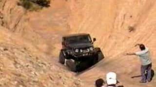 Jeep rolls on quotHells Revengequot trail MOAB [upl. by Htebzile]