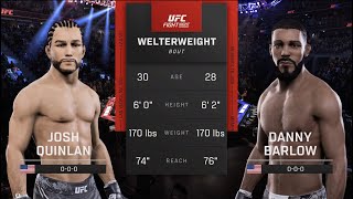 UFC 298 Quinlan vs Barlow UFC 5 Simulation [upl. by Silsbye17]