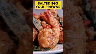 SALTED EGG YOLK PRAWNS RECIPE  shorts  Homemade Chinese Salted Egg Yolk Shrimp  Chinese Recipe [upl. by Mimajneb429]