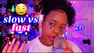 asmr ✨slow vs fast inaudible whispers  mouth sounds for sleep 🤤💕100 SENSITIVITY [upl. by Annoid]