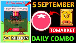 Tomarket Airdrop Combo 5 September 🤑  Tomarket Daily Combo Today  Tomarket SpanShot 5 September [upl. by Ayitahs810]