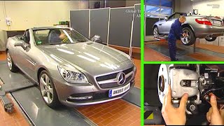 MercedesBenz SLK So bringen Sie die Bremsklötze in die Montageposition [upl. by Anayet]