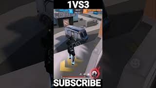 1VS3 😱CLUTCH 😱SQUAD VS SQUAD💝 with🥰 USP GAN GAMEPLAY 💖freefire shorts shots [upl. by Ikkela]