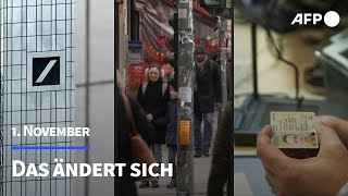 Das ändert sich für Verbraucher im November  AFP [upl. by Sesmar545]