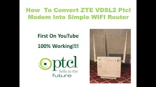 How To Convert Ptcl Modem Into Simple WIFI Router ZTE VDSL2 zxhn h168n v22 [upl. by Adamsen]