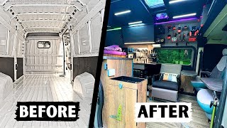 Sophisticated Camper Van Conversion  3 Years Start to Finish [upl. by Ayital]