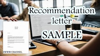 SAMPLE RECOMMENDATION LETTER FOR EMPLOYEE FROM EMPLOYER [upl. by Pouncey]