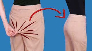 How to downsize trousers in the back to fit you perfectly [upl. by Newbill925]