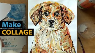 How to Make COLLAGE With Magazine Paper  कोलाज कैसे बनाएं [upl. by Lehsar]