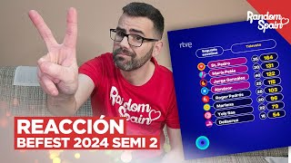 Benidorm Fest 2024  REACCIÓN  Votaciones Semifinal 2 [upl. by Acsisnarf]