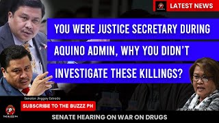 You were the Justice Sec during the Aquino why you did not investigate these killings Sen Estrada [upl. by Merrill]