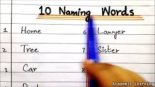 Naming Words  Nouns  English Grammar [upl. by Nhabois]