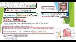 Calcul intégral Aire délimitée par une courbe et deux droites verticales2bac SPC SVTTerminale S [upl. by Lyrem269]