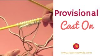 Provisional CastOn with Scrap Yarn  Live Stitch Knitting  Floating Stitches Knit HowTo [upl. by Dietrich]