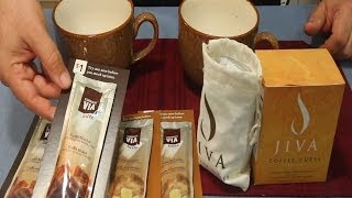 Starbucks Latte amp JIVA coffee cubes  Food Product Review [upl. by Neerom496]