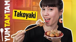 Japanische Takoyaki  Mit Garnelen  yumtamtam [upl. by Glass616]