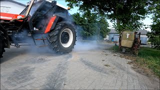 staryalewariat 88 Zetor 16145 Turbo Intercooler 220HP  palenie gumy BURNOUT jacekmocny [upl. by Ynohtn]