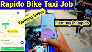 First day in Rapido bike taxi job  Rapido में पहले दिन काम कैसे करें [upl. by Irama]