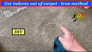 Get indentsdents out of carpet  Iron method [upl. by Asilrac]