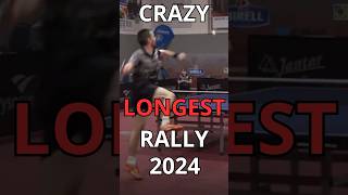 The CRAZIEST and LONGEST Table Tennis rally of 2024  🤯🏓 [upl. by Atener]