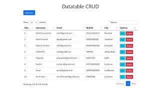 Datatable server side processing CRUD Operations  Bootstrap 5  PHP MYSQL AJAX [upl. by Nomelif]