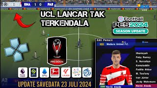 UPDATE SAVEDATA PES PPSSPP TERBARU EFOOTBAL [upl. by Nnyltiak]