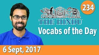 ✅ Daily The Hindu Vocabulary 6 Sept 2017  Learn 10 New Words with Tricks  Day234 [upl. by Illah]