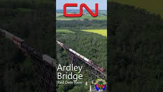 Ardley Bridge Alberta railfanning train canadarailway bridge trainspotting [upl. by Ardnuasac]