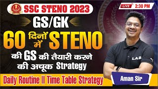 SSC Stenographer 2023  SSC Steno GS GK Strategy 2023  SSC Stenographer GS GK Classes By Aman Sir [upl. by Pitzer]