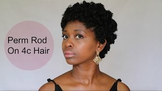 Perm Rods on Natural hair 4c Tutorial  Jordana Afonso [upl. by Nowad]