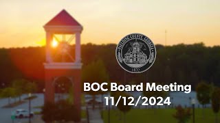 BOC Board Meeting  11122024 [upl. by Mraz723]