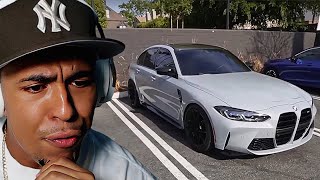 Taywavy Reacts To FindingNick SLAMMING HIS BMW G80 [upl. by Ayotal]