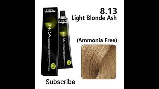 Loreal INOA Hair Colour Shade With Colour Tube  All Popular Hair Colours [upl. by Leirbma]