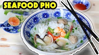 SEAFOOD PHO  Phở Hải sản  Helens Recipes [upl. by Mohorva]