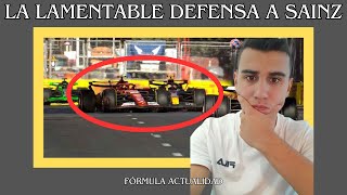 LA LAMENTABLE DEFENSA A CARLOS SAINZ EN SU ACCIDENTE CON CHECO PÉREZ [upl. by Mcneely]