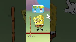 Spongebob Squarepants Becomes Herobrine in Spear Throwing Challenge spongebobmod [upl. by Aloise]