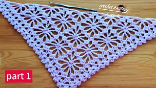 crochet knitting house tv châle triangle élégant au crochet facile pour débutants étape par étape [upl. by Lynden]