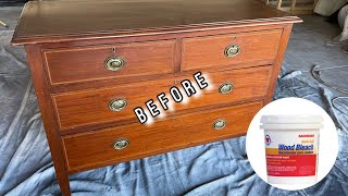 Dresser Makeover  Wood bleaching w oxalic acid [upl. by Nial]