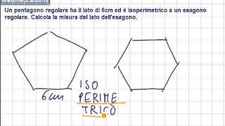 Un pentagono regolare ha il lato di 6cm ed e isoperimetrico a un esagono regolare Calcola la [upl. by Yesllek]