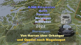 Norwegen Von Harran über Orkanger Oppdal bis Magalaupet Atemberaubende Engstelle Fluss Driva4K [upl. by Esirehc]