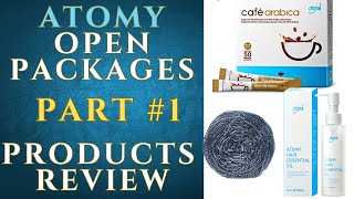 Atomy Open Package 1  Hair Essential Oil  Still Scrubber  Coffee 100 Arabica [upl. by Aro]