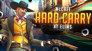 aimbotcalvin  MCCREE HARD CARRY 47 ELIMS [upl. by Akiner]