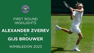 Alexander Zverev vs Gijs Brouwer  First Round Highlights  Wimbledon 2023 [upl. by Yauqaj]