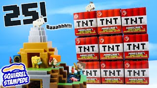 Minecraft MiniFigure TNT Series 25 and Transforming Oasis Playset Review [upl. by Mchenry617]