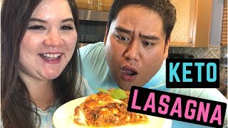 KETO LASAGNA with CHEESE NOODLES  LOWCARB LASAGNA  COMFORT KETO FOOD [upl. by Jopa875]